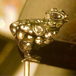 Georgian rose cut diamond French chick stick pin